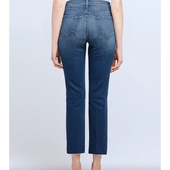 L'Agence NWOT Blue Laredo High Rise Sada Cropped Slim Fit Jeans Womens Size 29 - Picture 2 of 7